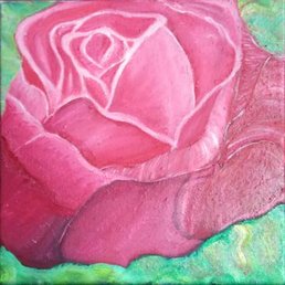 Three attempts, three roses, one canvas; canvas, oil. The gift. Not for sale
                        Drawn December 1st, 2022 - May 25th, 2023. Size: 20x20 cm.